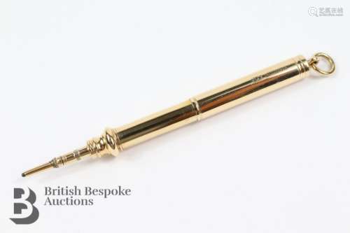 9ct Gold Telescopic Pencil