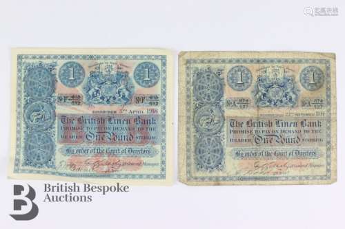 Scottish The British Linen Bank 1914 and 1918