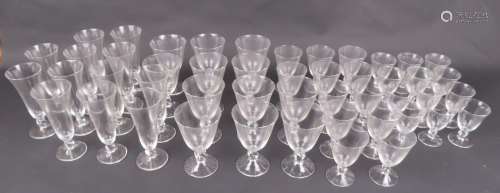 DAUM. Service de verres en cristal modèle Orval de 48 pièces...