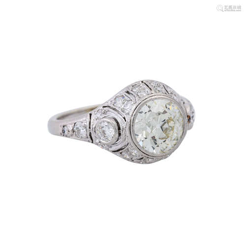 Ring mit Altschlffdiamant von ca. 1,8 ct,