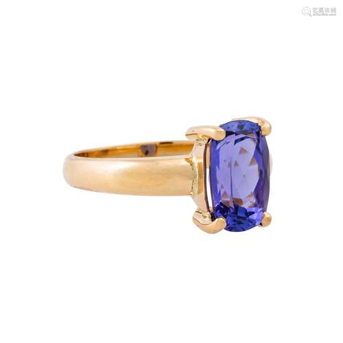 Ring mit facettiertem Tansanit ca. 3 ct,