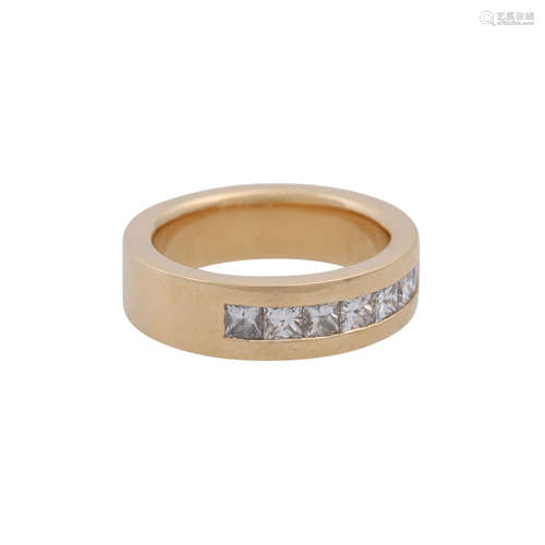 WEMPE Ring mit 7 Diamanten im Prinzess-Schliff von zus. ca. ...