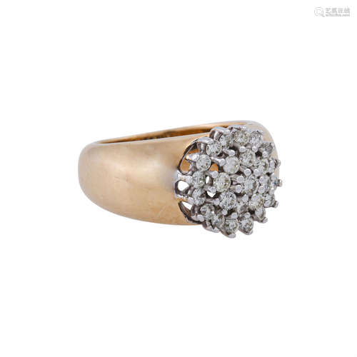 Ring mit 25 Brillanten zus. ca. 0,50 ct,