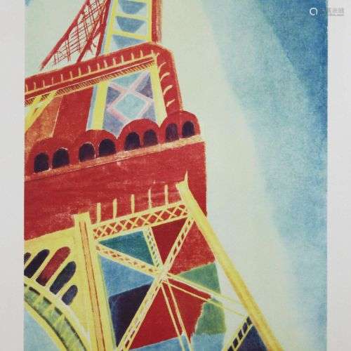 Robert Delaunay (1885-1941), Eiffelturm, vier Lithographien