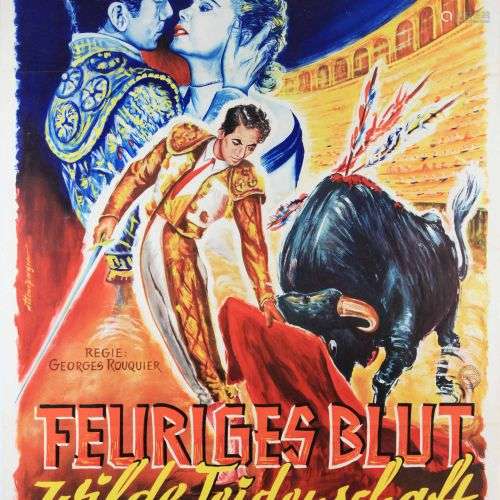 Filmplakat, Feuriges Blut, 1958