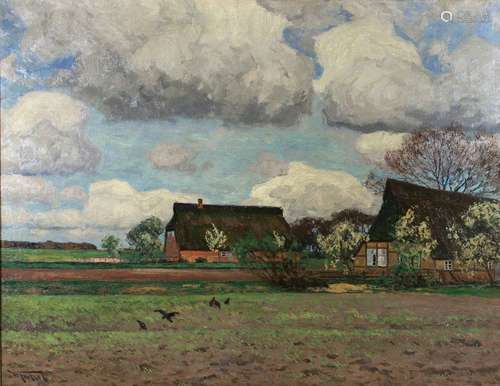 Wilhelm Fritzel (deutsch, 1870-1943), Dorflandschaft, Öl auf...