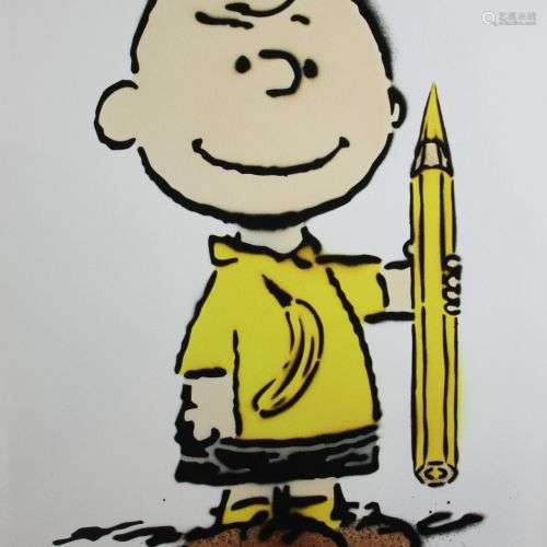 Unbekannter Künstler, Peanuts Charlie Brown, Farblithografie