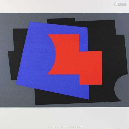 Amedee Cortier (belgisch, 1921 - 1976), Rouge - Bleu, 1990, ...