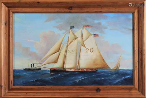 S. Parinov (russisch), Segelschiff N.Y. 20, Öl a. Leinwand