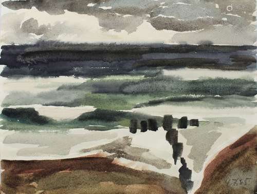 Konvolut 3 Aquarelle, 1x Heymo Bach (deutsch, 1926 - 2013), ...