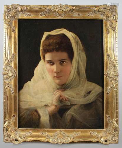 Künstler des späten 19. frühen 20. Jh., Porträt einer jungen...