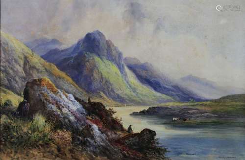 Sydney Lawrence, Berglandschaft, Aquarell