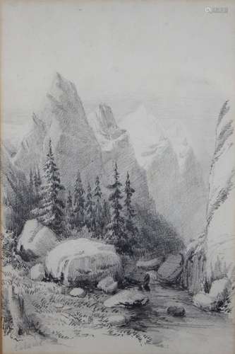 Alexandre Calame (schweizerisch, 1810 - 1864), Berglandschaf...