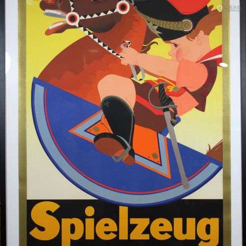 Plakat, Spielzeug Ausstellung, um 1925