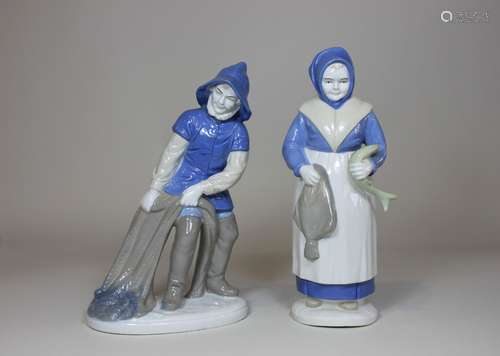 GDR Lippelsdorf, zwei Porzellanfiguren, 1877