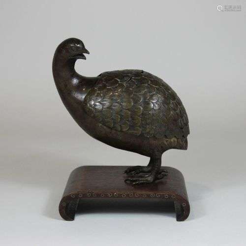 Bronze Vogel, China, 17. Jh.