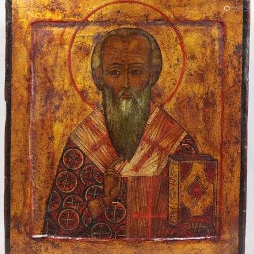 Hl. Nikolaus Bischof von Myra, Ikone, Russland 19. Jh.
