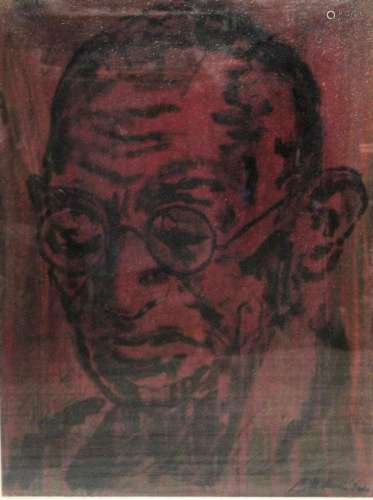 Mike Kuhlmann (deutsch, geb. 1966), Gandhi, 2000, Acryl auf ...