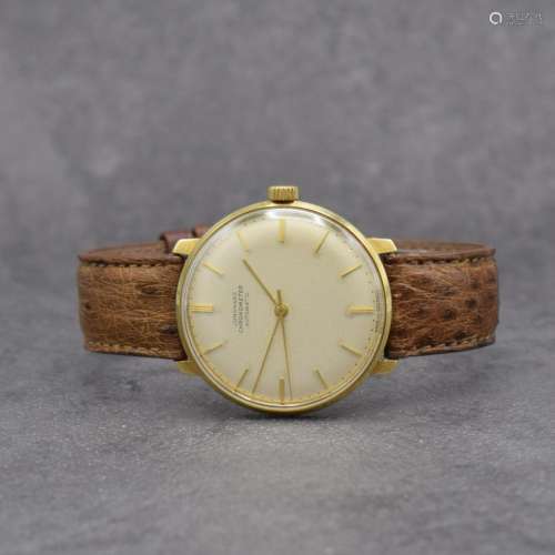 JUNGHANS 14k yellow gold chronometer gents wristwatch