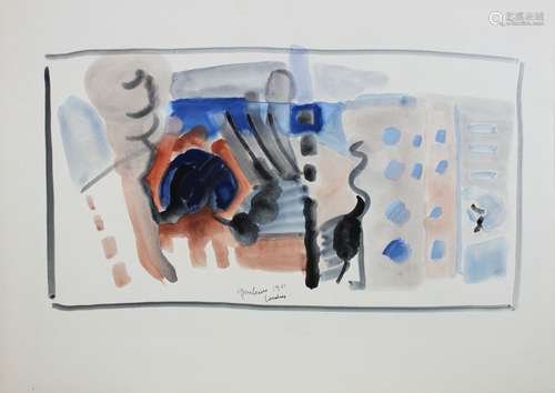 Oppenheim, o.T., 1971, Aquarell a. Papier