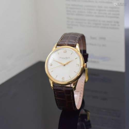 IWC 18k pink gold gents wristwatch with calibre 89