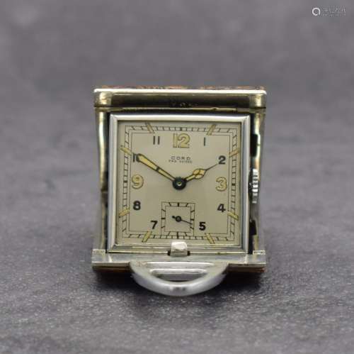 CORD rare travel watch in hinged case