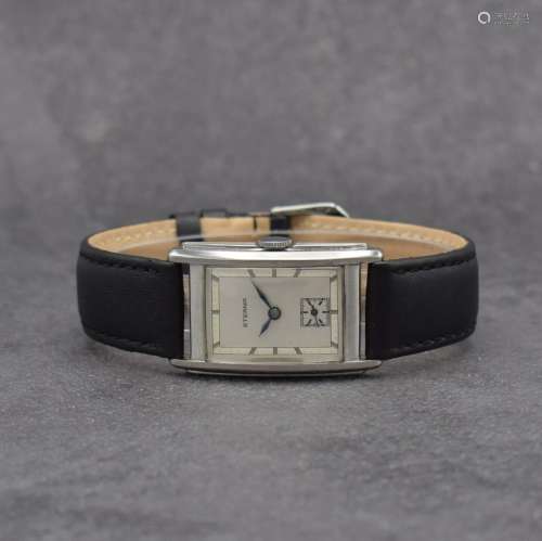 ETERNA rectangular wristwatch in steel