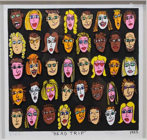 James Rizzi (amerikanisch, 1950 - 2011), Head Trip, 2001, 3-...