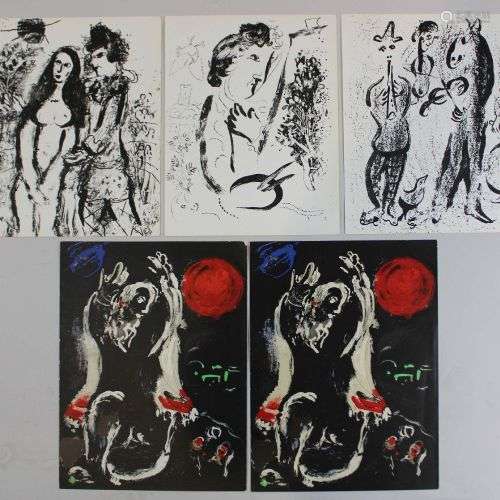 Marc Chagall (französisch/russisch, 1887 - 1985), Konvolut 5...