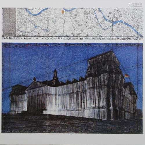 Christo (bulgarisch, 1935 - 2020), Wraped Reichstag Project ...