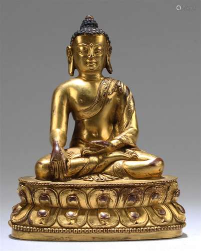 Chinese Gilt Bronze Buddha Statue