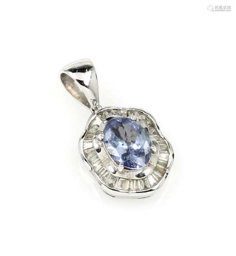 14 kt gold HARRY IVANS pendant with tanzanite and diamonds
