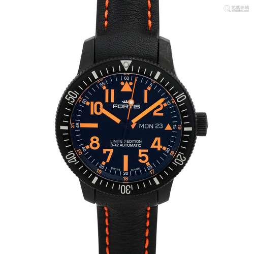 FORTIS B-42 Flieger Black Mars 500 DayDate, Ref. 647.28.158....