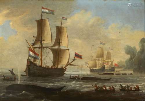 387- Attribué à Peter van den VELDE (1634 - après 1687) Chas...