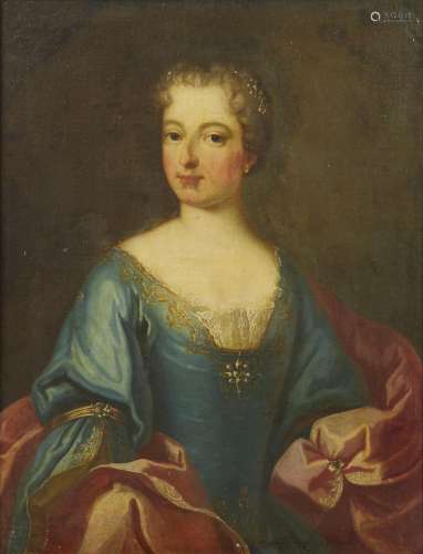 393-Ecole du XVIIIème Portrait d'une femme de qualité Huile ...