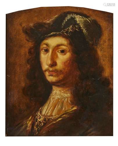 394- Ecole allemande vers 1700 Portrait d'homme à la plume P...