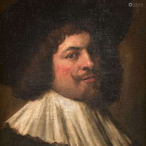 396-Dans le goût de Frans Hals Portrait d'homme au large cha...