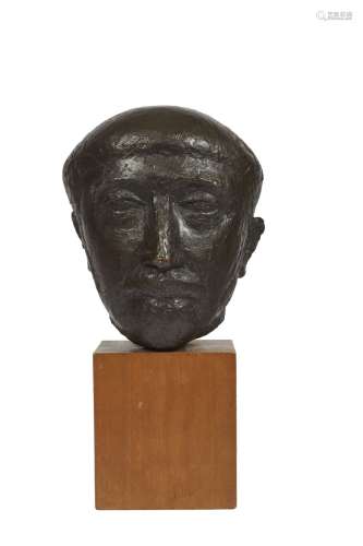 296-Marcel GIMOND (1894-1961) Tête d'homme Sculpture en bron...