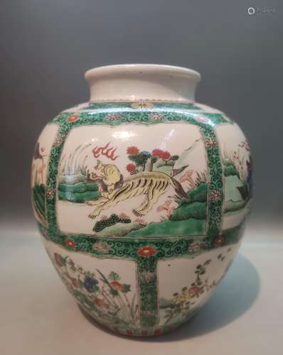 A WUCAI JAR.MARK OF KANGXI