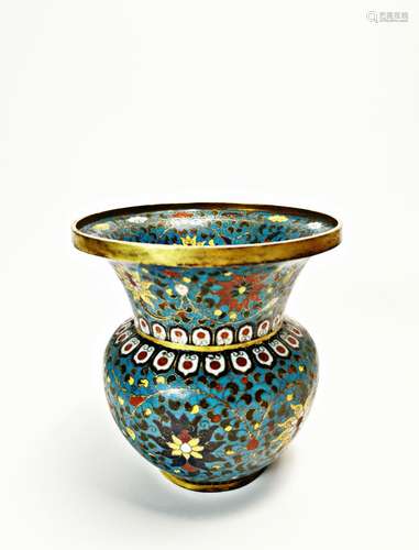 A CLOISONNE ENAMEL BRONZE ZHADOU.QING PERIOD