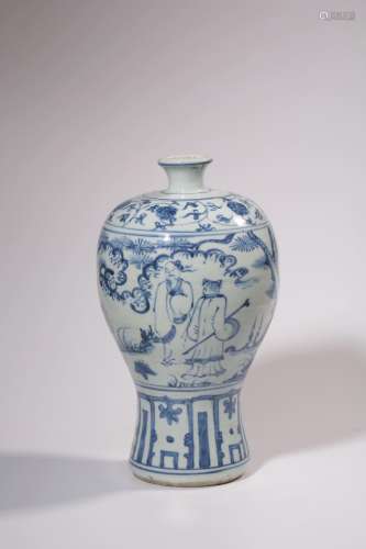 A BLUE AND WHITE 'FIGURE' MEIPING.MING PERIOD
