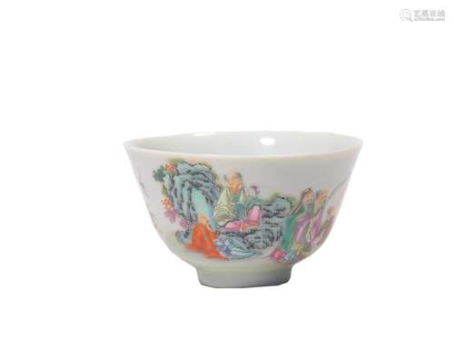 A FAMILLE-ROSE CUP.MARK OF YONGZHENG