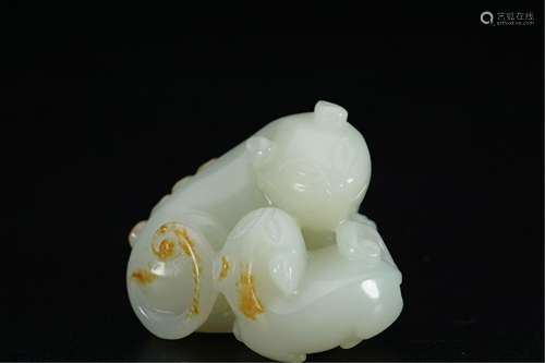 A CHINESE WHITE JADE HAND PIECES