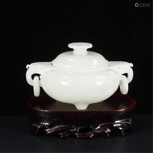 A CHINESE HARDJADE CENSER