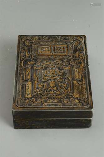 A CHINESE DRAGON PATTERN INKSTONE