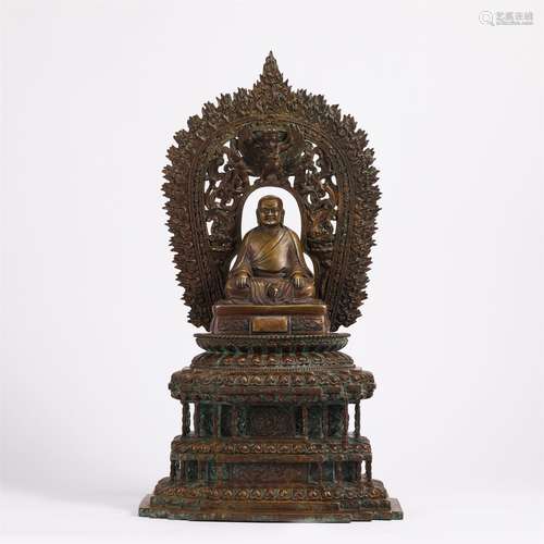 A CHINESE BRONZE FIGURE OF BUDDHA STATUE