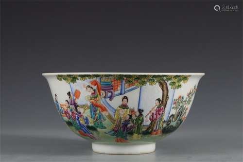 A CHINESE FAMILLE ROSE PORCELAIN BOWL