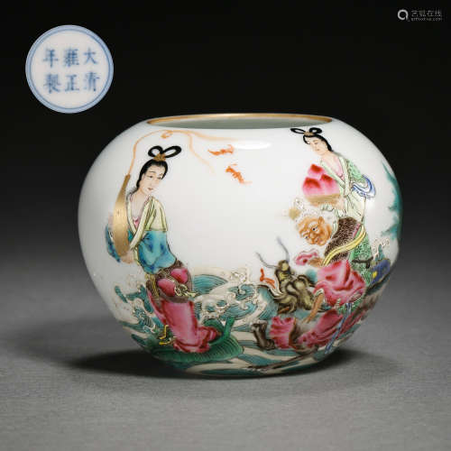 YONGZHENG FAMILLE ROSE SMALL JAR, QING DYNASTY, CHINA