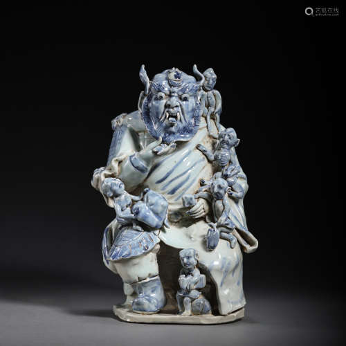 BLUE AND WHITE PORCELAIN ARHATS, YUAN DYNASTY, CHINA