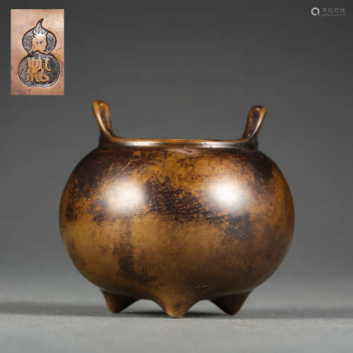 MING DYNASTY, CHINESE COPPER INCENSE BURNER